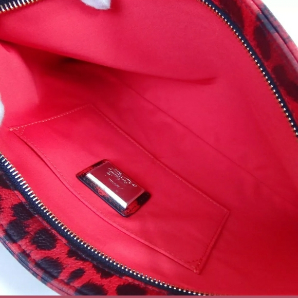 CHRISTIAN LOUBOUTIN RED LEOPARD 2WAY CLUCH BAG - Picture 2 of 8